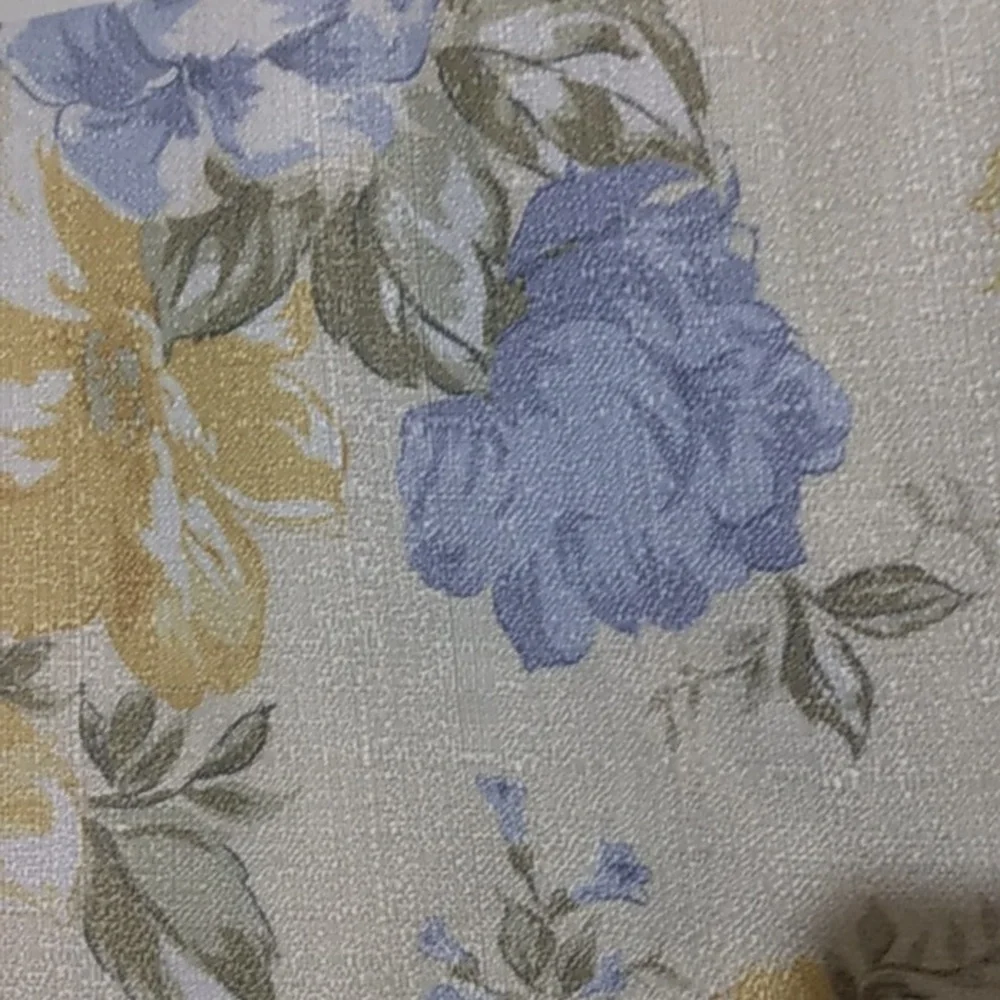 Floral fabric shower curtain